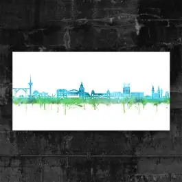 Wuppertal Skyline - Blau Neue Kollektion