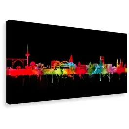 Wuppertal Skyline - Neon Preiswert