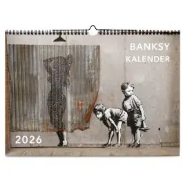 Neu Banksy Kalender A2 Quer Streetart 2 kinder graffiti Wandkalender 2026