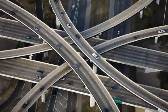 Zertifiziert Inverted Cloverleaf interchange RT1 and RT183, Austin, Texas