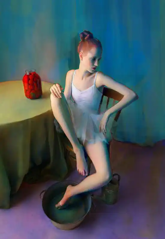 Gratis Versand Ballerina on Blue