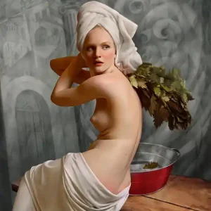 Bestseller Bathing with a red basin