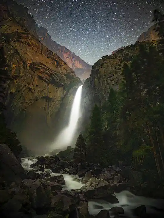 Yosemite Falls at Night Direkt Vom Hersteller