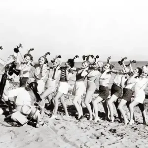Markenware WC Fields with Telephone Operators on Beach