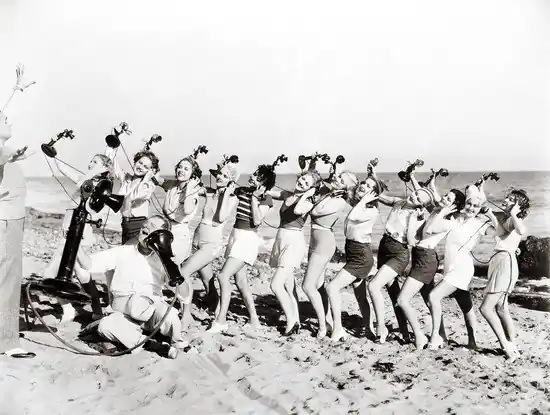 Markenware WC Fields with Telephone Operators on Beach