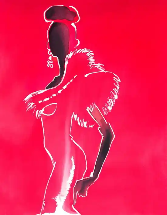 Preiswert Couture Red Valentino dress with evening gloves