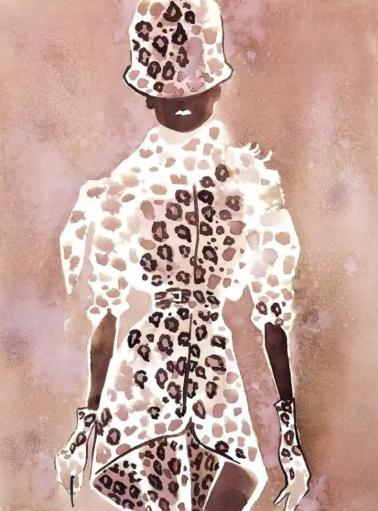 Neu Im Sortiment Givenchy Couture leopard suit with a hat