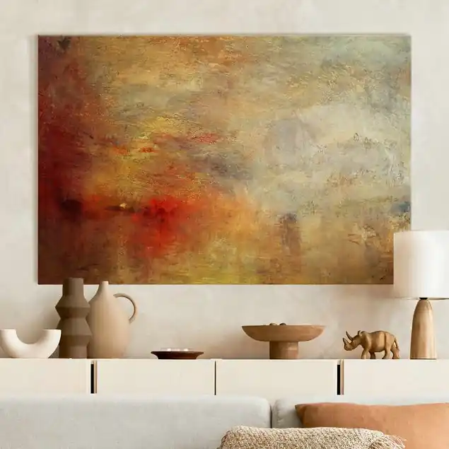 Geprüft Joseph Mallord William Turner - Sonnenuntergang über einem See                               Akustikbild