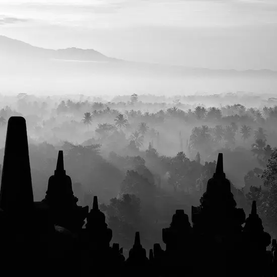 Silhouette Borobudur Versand Am Gleichen Tag