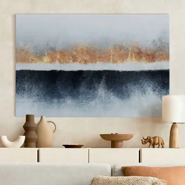 Goldener Horizont Aquarell Akustikbild Beliebt