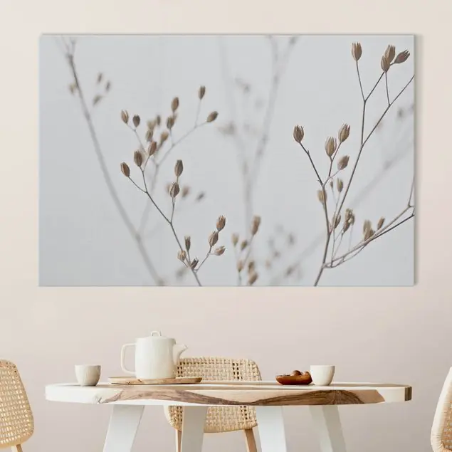 Zarte Knospen am Wildblumenzweig Akustikbild Sale