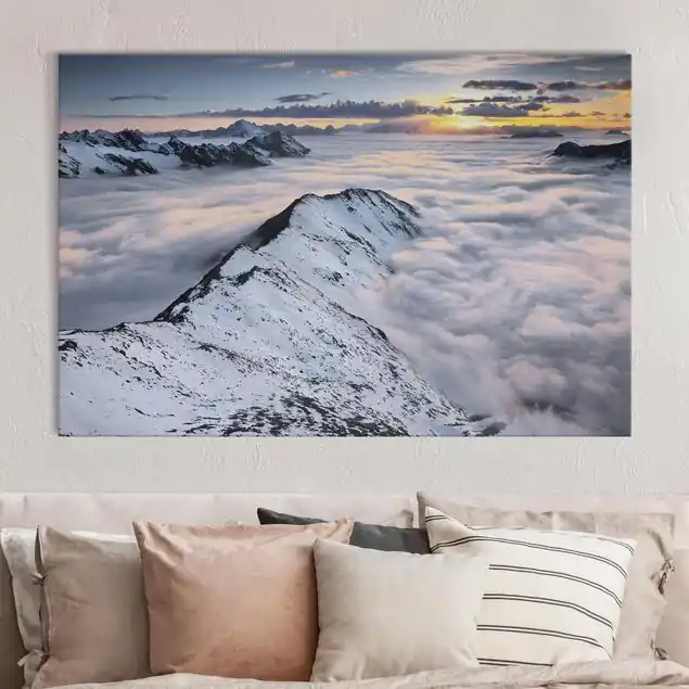 Saisonangebot Blick über Wolken und Berge Akustikbild