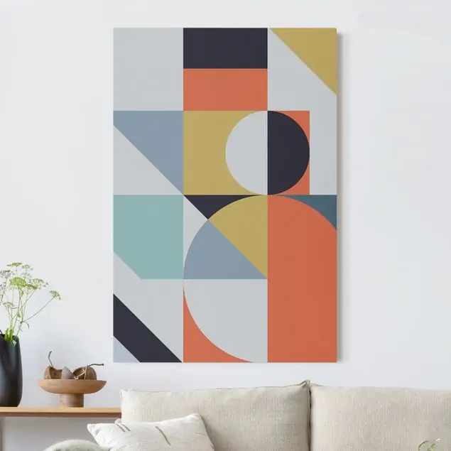 Geometrische Formen in Bunt II Akustikbild Neuheit