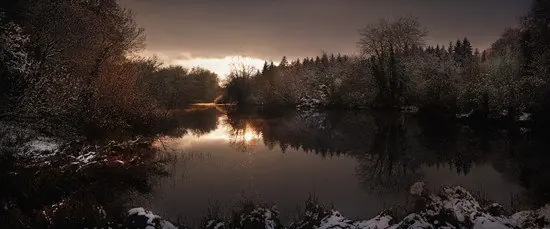 St. Giles House Lake, Winter View Online Kaufen