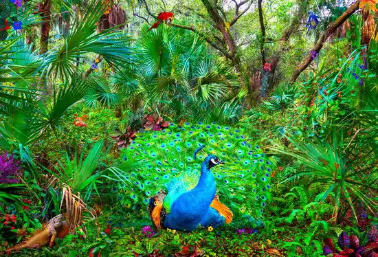 Peacock Wondering What It's All About Solange Der Vorrat Reicht