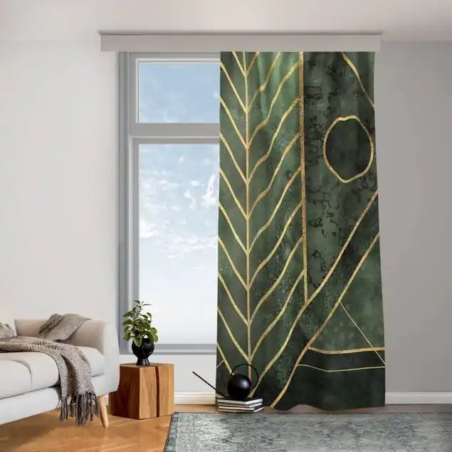 Sichere Zahlung Geometrische Formen Smaragd Gold