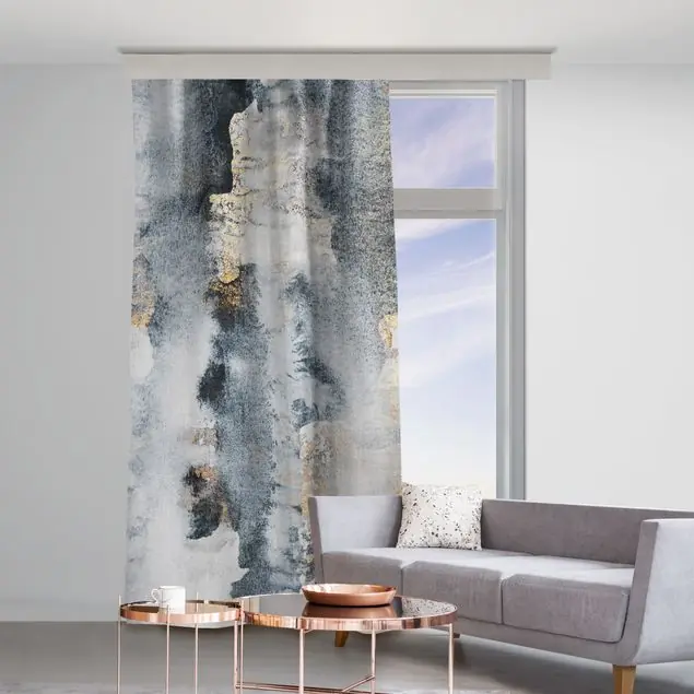 Abstraktes Aquarell mit Gold Sichere Zahlung