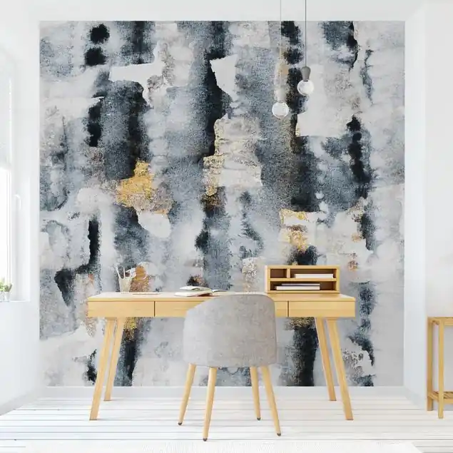 Abstraktes Aquarell mit Gold Top-Preis