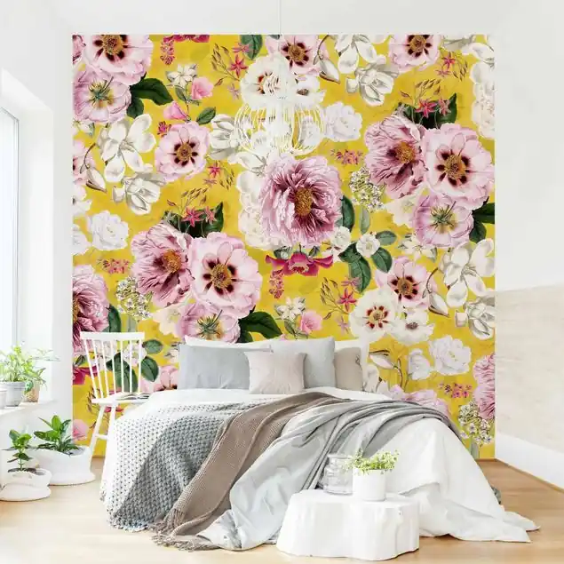 Blüten auf Gelb Expressversand