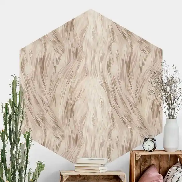 Abverkauf Aquarell Weizen in Beige