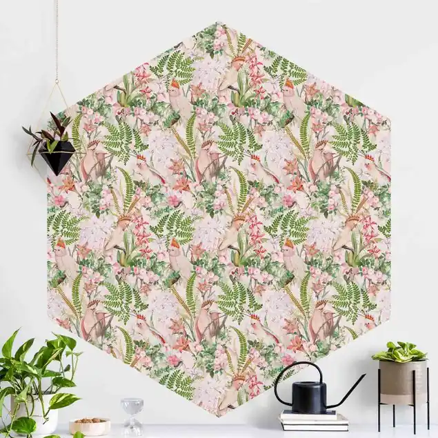 Wochenendangebot Rosa Kakadus mit Blumen