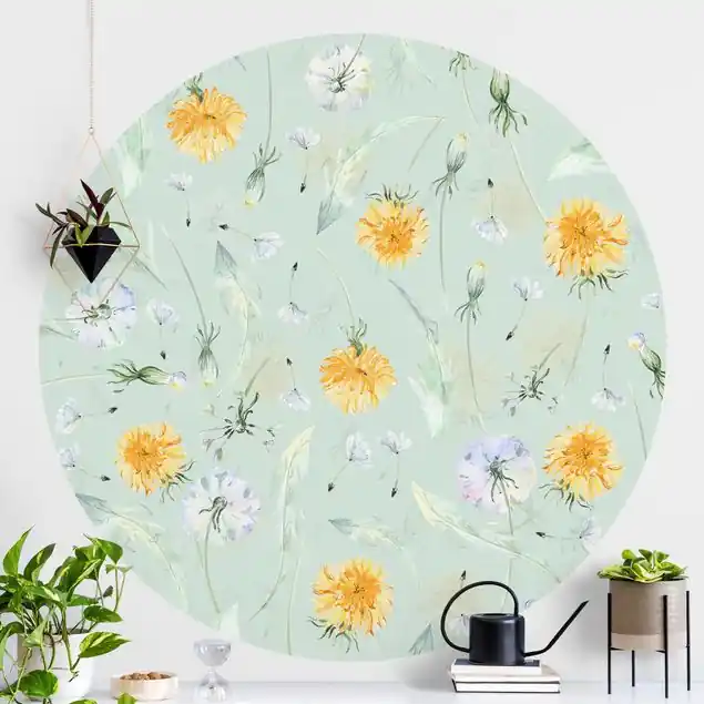 Zertifiziert Aquarellierter Löwenzahn