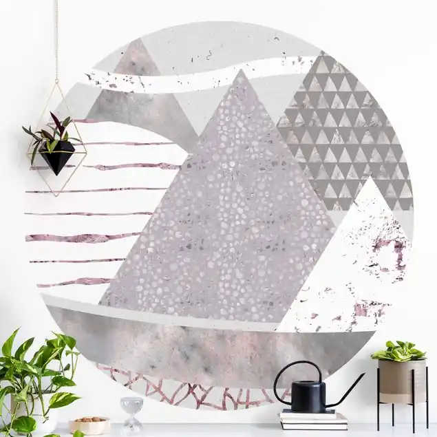 Abstrakte Berglandschaft Pastellmuster Letzte Chance