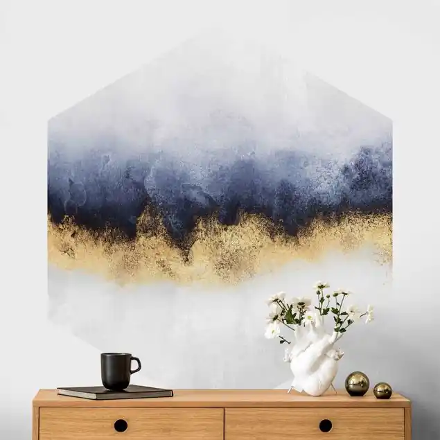 Wolkenhimmel mit Gold Schneller Versand
