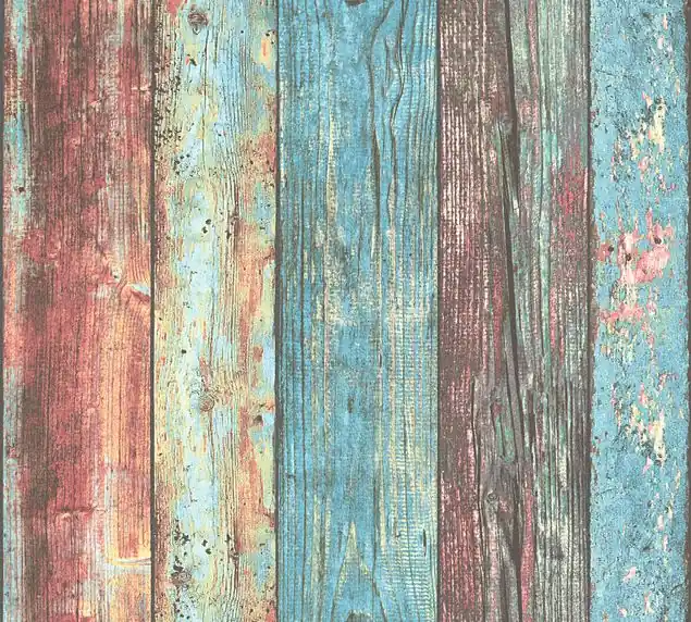 A.S. Création Best of Wood`n Stone 2nd Edition in Blau Bunt - 307231 Solange Der Vorrat Reicht