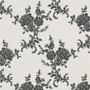 A.S. Création Belle Epoque in Metallic Schwarz Weiß - 110220 Meistverkauft