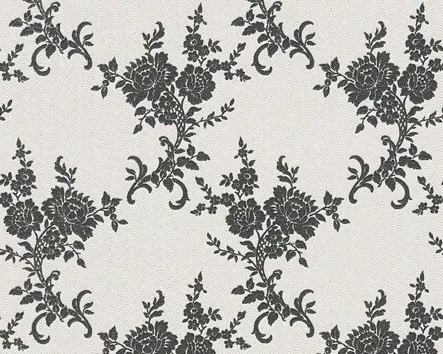 A.S. Création Belle Epoque in Metallic Schwarz Weiß - 110220 Meistverkauft