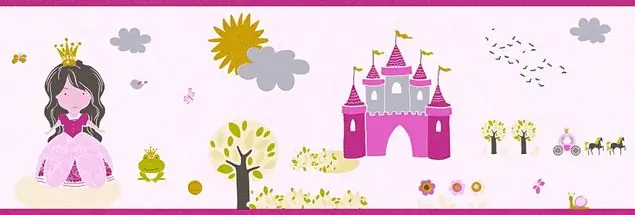 A.S. Création Little Stars in Bunt Rosa - 358531 Schneller Versand