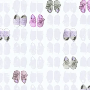 A.S. Création Little Stars in Rosa Weiß - 358621 Sonderangebot