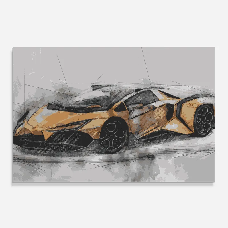 Wochenendangebot Küchenrückwand Glas Orange Sport Car