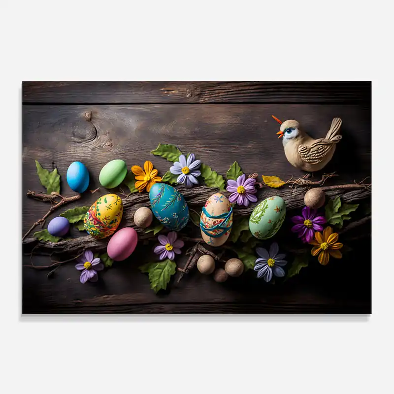 Küchenrückwand Glas Colorful Easter Decorations Billig