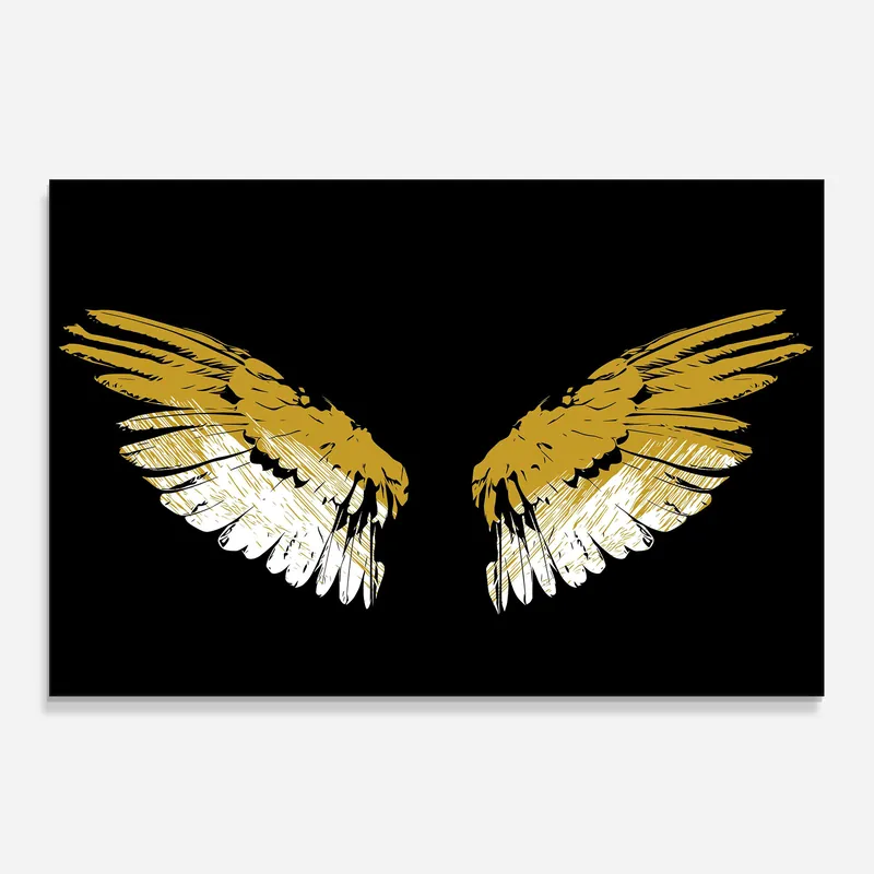 Sofort Bestellen Küchenrückwand Glas White Yellow Wings