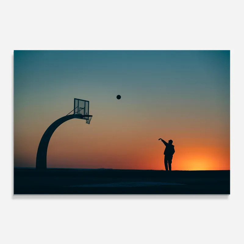 Küchenrückwand Glas Sunset Basketball Hoop Preisreduziert
