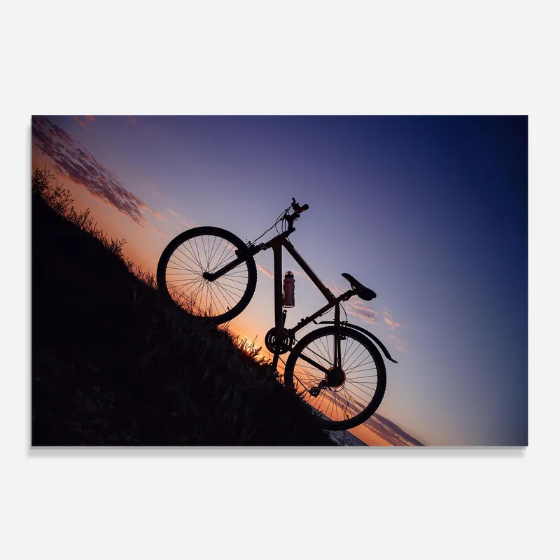 Neu Küchenrückwand Glas Purple Pink Sky Bike
