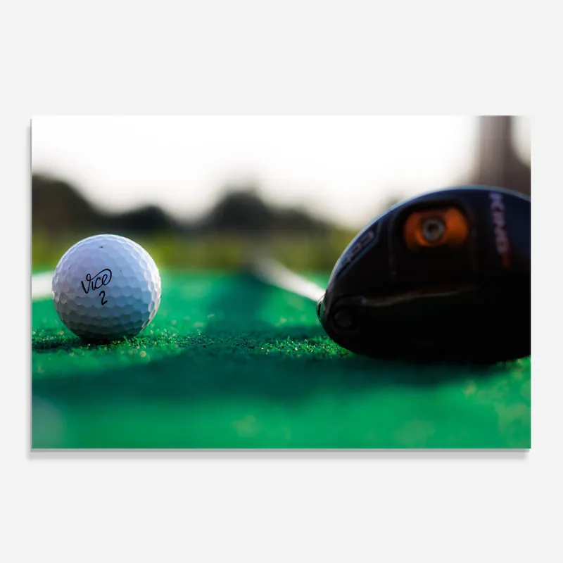 Kracherpreis Küchenrückwand Glas Green Grass Golf Ball