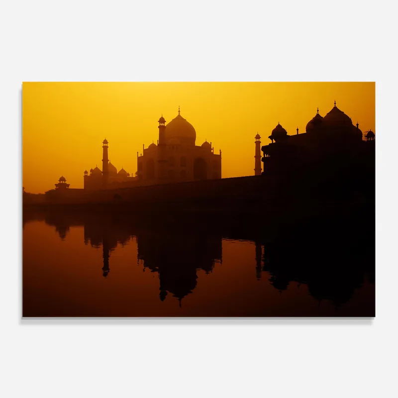 Zertifiziert Küchenrückwand Glas Sunset Taj Mahal