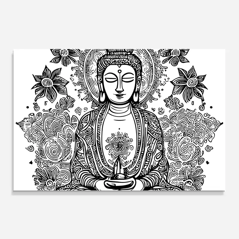 Wochenendangebot Küchenrückwand Glas Yoga Ornaments