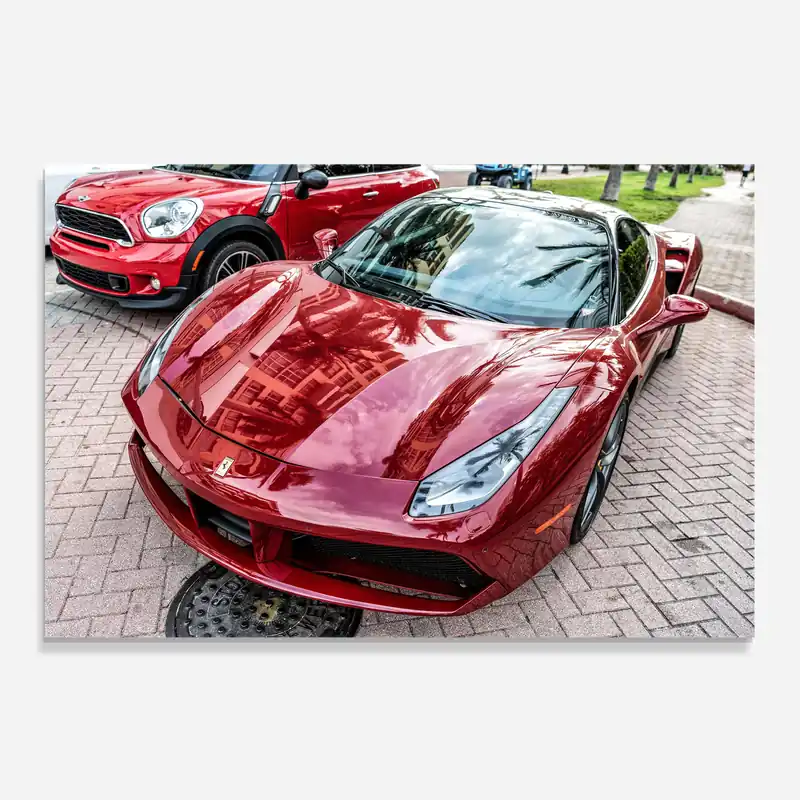 Zertifiziert Küchenrückwand Glas Red Ferarri Spider