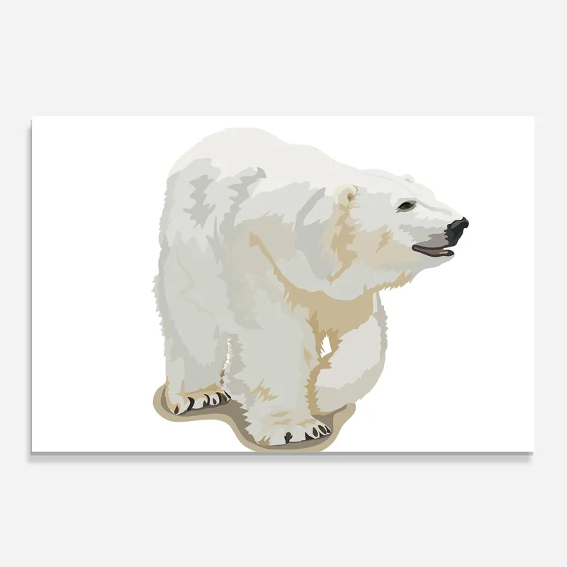 Abverkauf Küchenrückwand Glas Walking Icebear