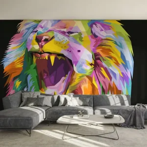 Fototapete Angry Lion Head Finale Aktion