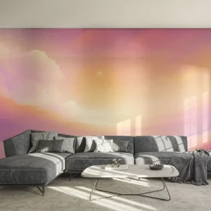 Fototapete Orange Pink Clouds Schneller Versand