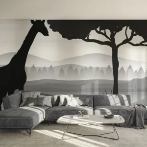 Billig Fototapete Zebra Shilouette Art