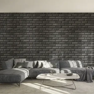 Fototapete Brick Cool Black Solange Der Vorrat Reicht