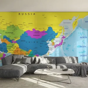 Abverkauf Fototapete Asia Map