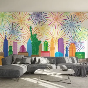 Abverkauf Fototapete Fireworks New York