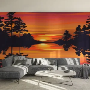 Abverkauf Fototapete Sunset Reflection Art